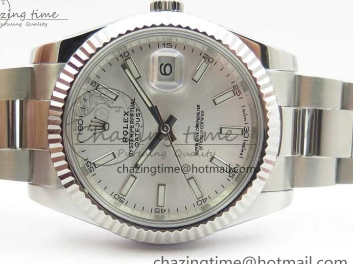 MiroTime 1229 DateJust 126334 SS Noob 1:1 904L Best Edition Silver Dial Stick Markers on Oyster Bracelet A HighQuality 3168